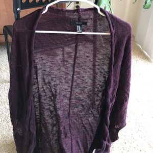 Purple cardigan